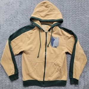 Attack On Titan Hoodie Ripple Junction Anime Scout Regiment Full Zip Small Green